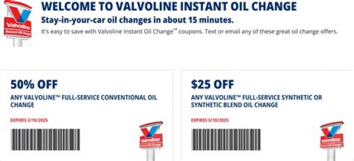 Valvoline Oil Change Coupon: Your Chance for 50 Percent Off Quality Service